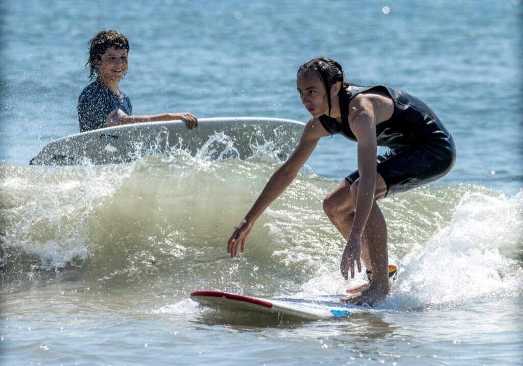 Catching waves - JYC surf lessons